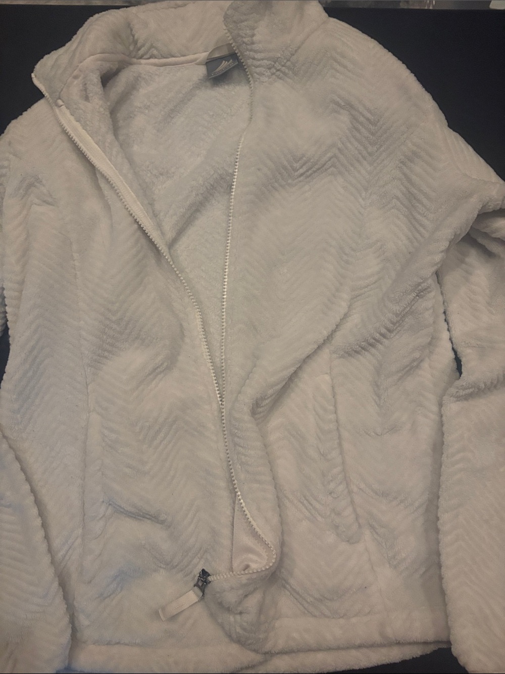 Women's Plush Zip-Front Jacket - White